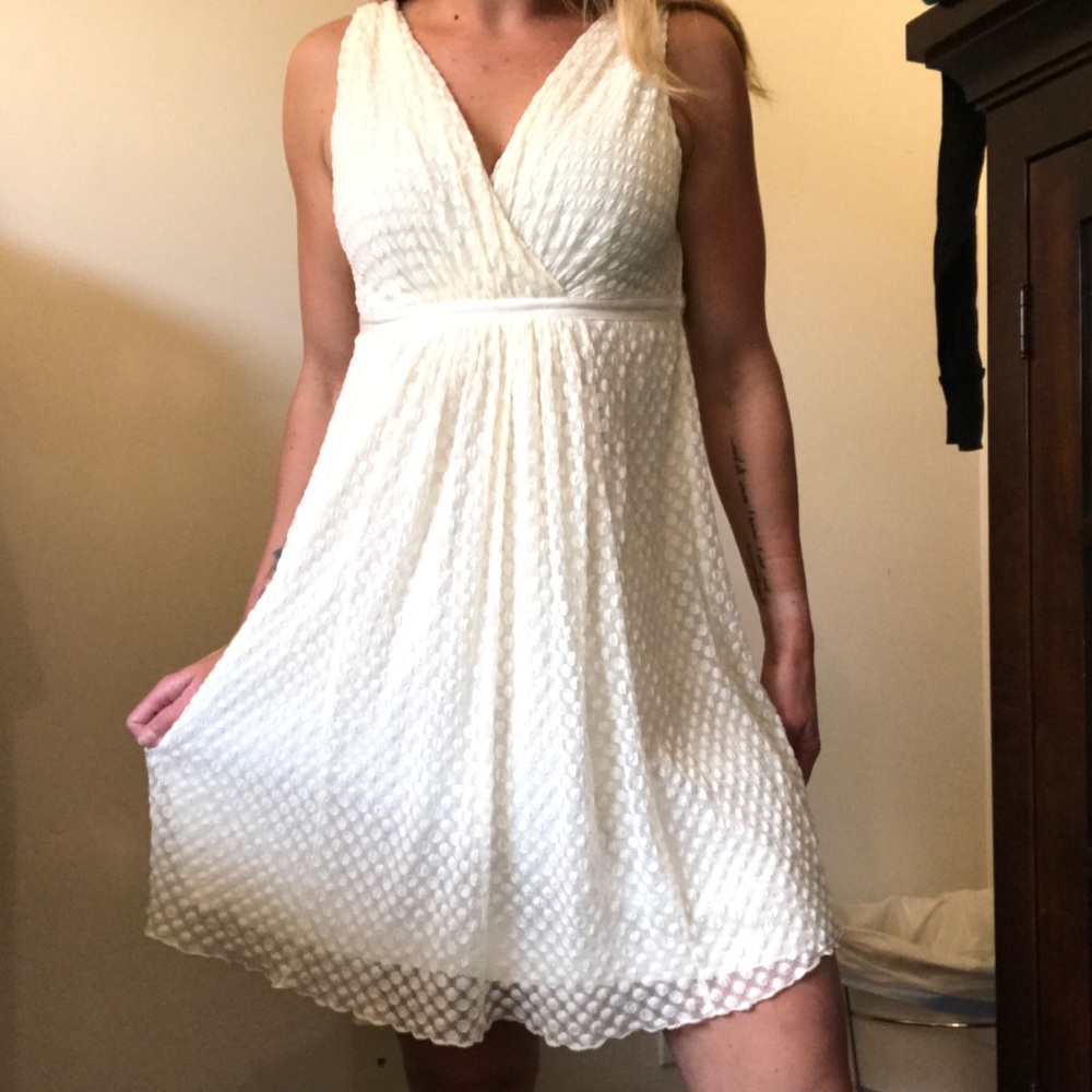 Off white Charlotte Russe Lace Dress Size M